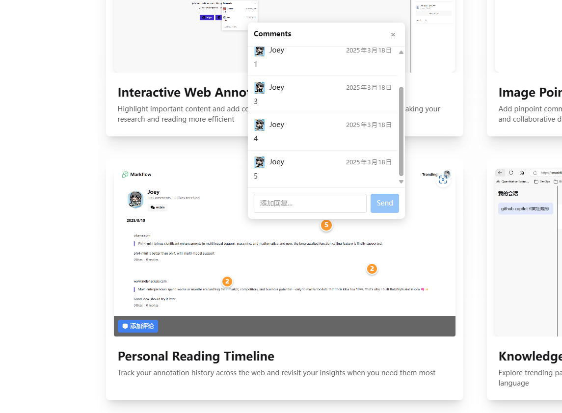 markflow pin comment